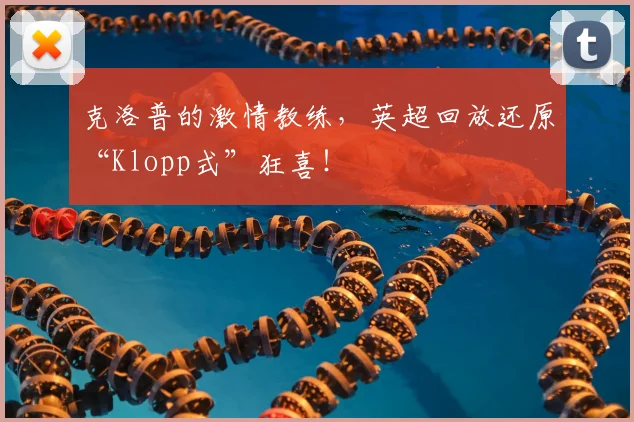 克洛普的激情教练,英超回放还原“Klopp式”狂喜!