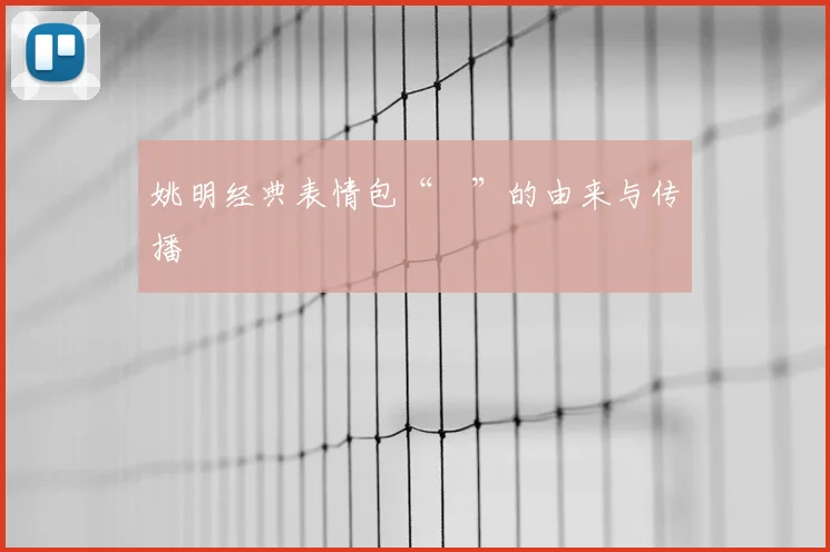 姚明经典表情包“囧”的由来与传播